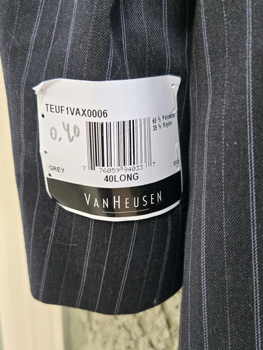 Van Heusen Men's Navy Pinstripe Blazer - Classic Tailored Suit Jacket